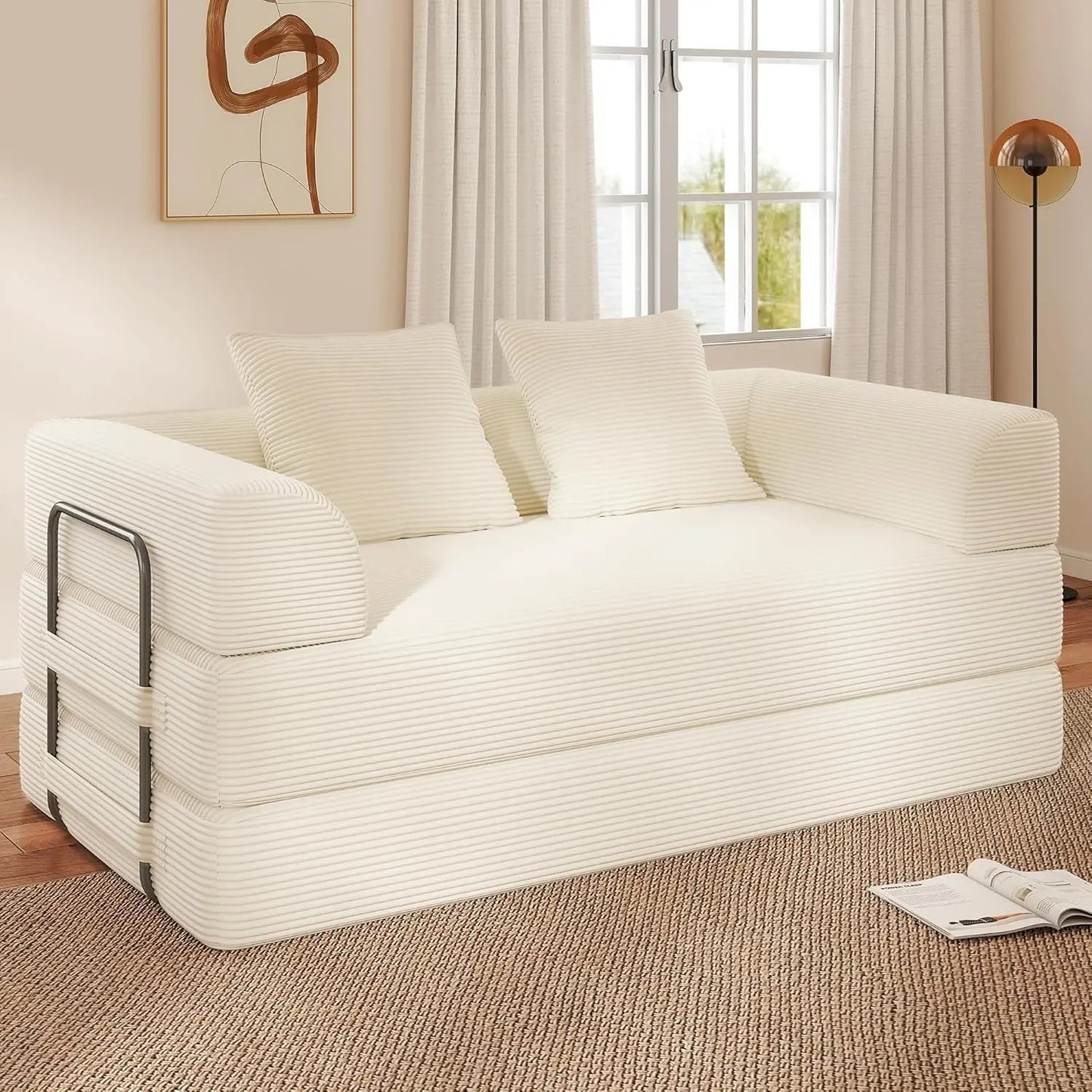 GUOHE Cloud Boneless Convertible Floor Sofa Bed 4 in 1