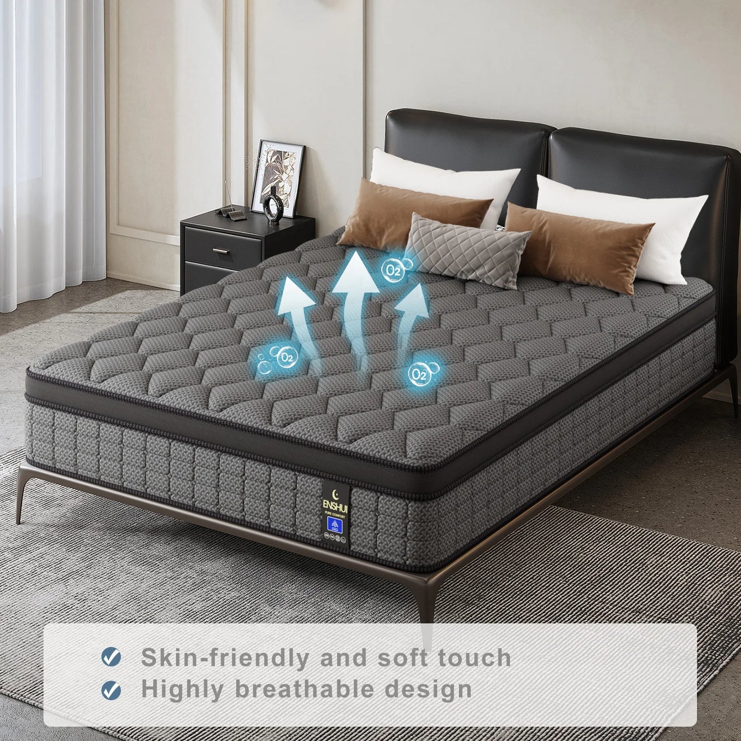 Gel Memory Foam Hybrid Mattress With Pocket Springs For Support