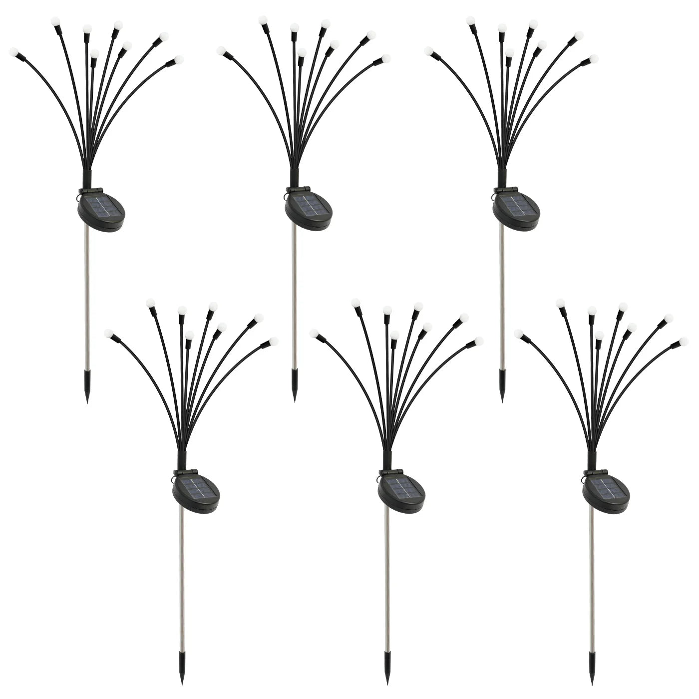 8 Head Solar Firefly LED Lights Outdoor Garden Pathway Decor