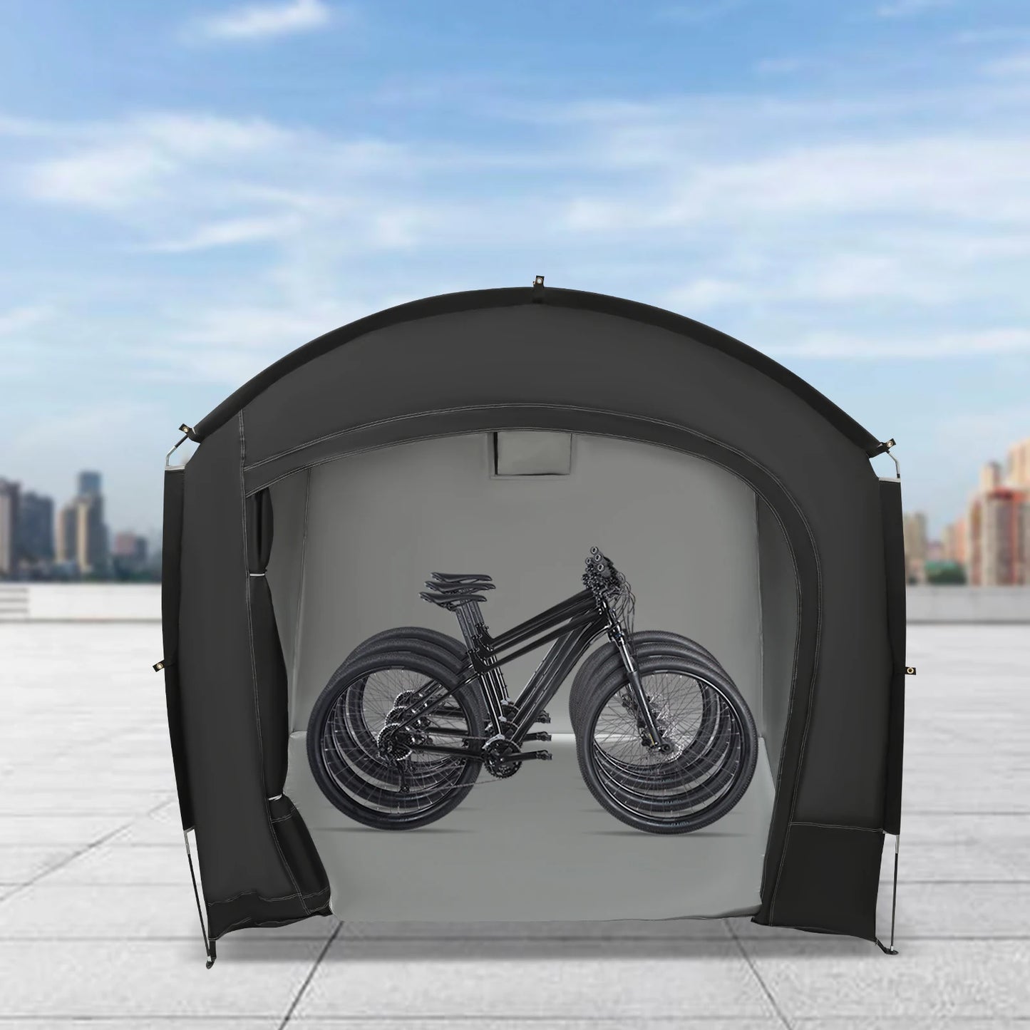 Portable Bike Storage Shed Shelter For 1 To 4 Bikes