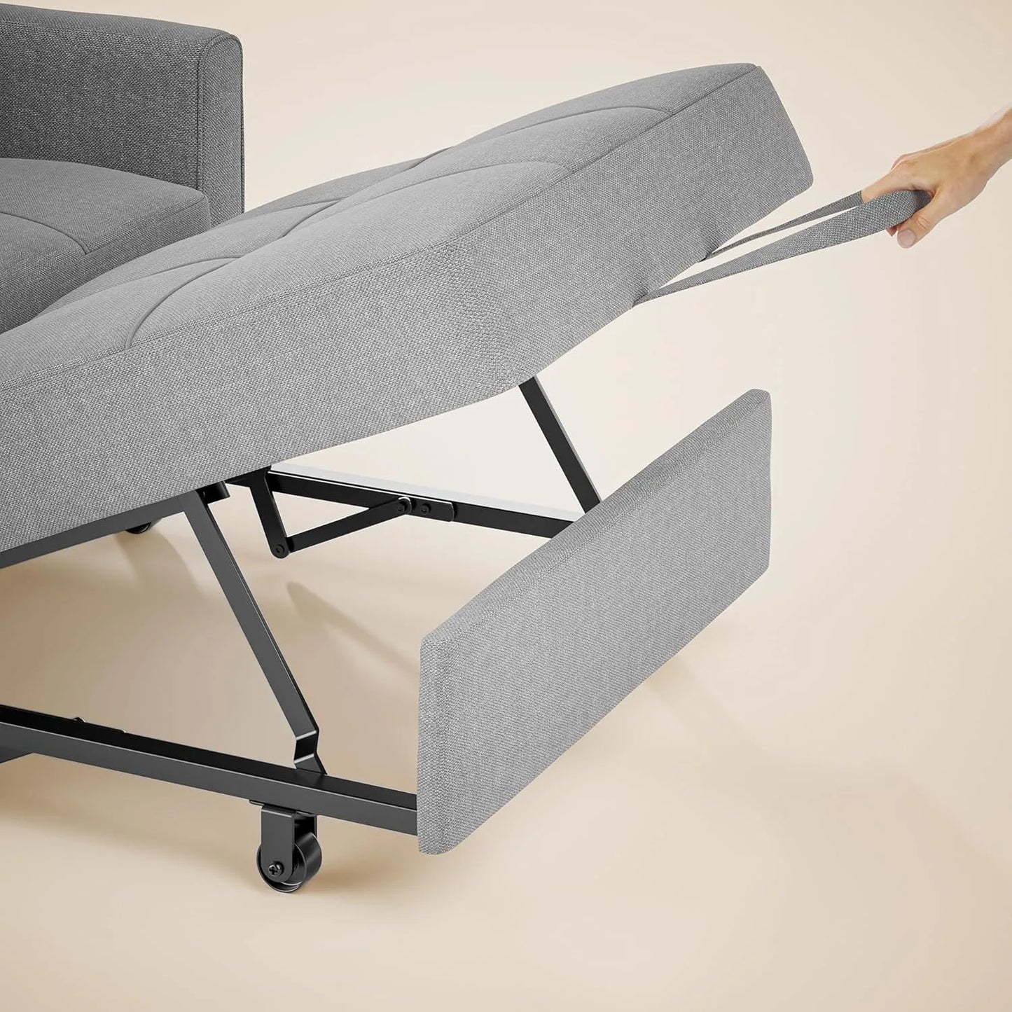 XIUWO Convertible 3 In 1 Sleeper Chair Bed Sofa Wood