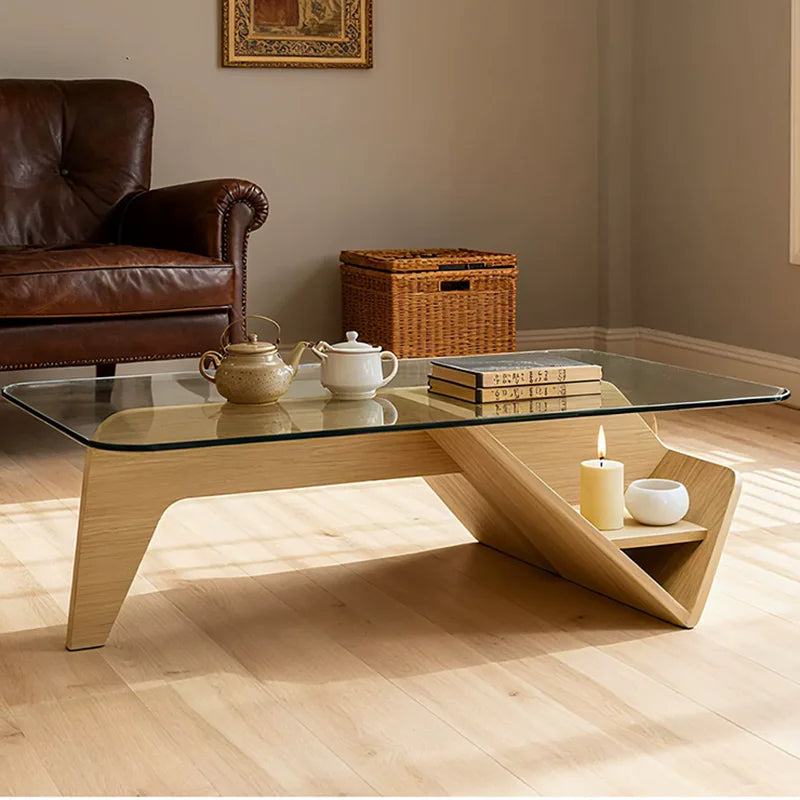 DUTRIEUX Modern Minimalist Wood Coffee Table For Living Room