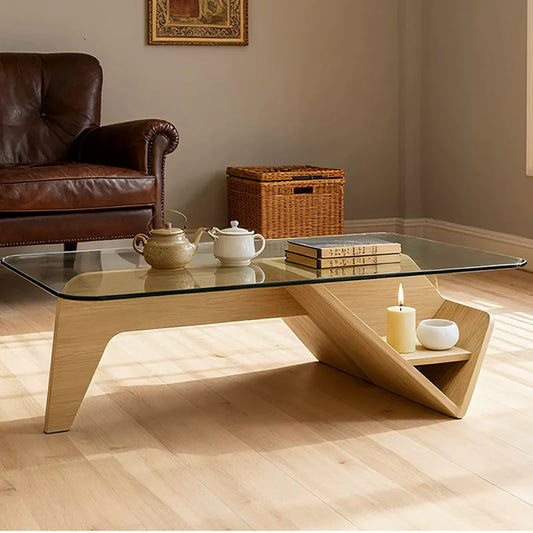 DUTRIEUX Modern Minimalist Wood Coffee Table For Living Room