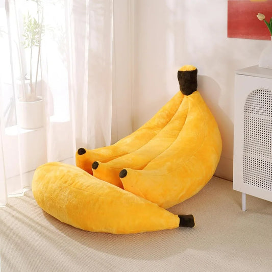 Banana Bean Bag Chair With Ottoman Floor Lounger For Teens