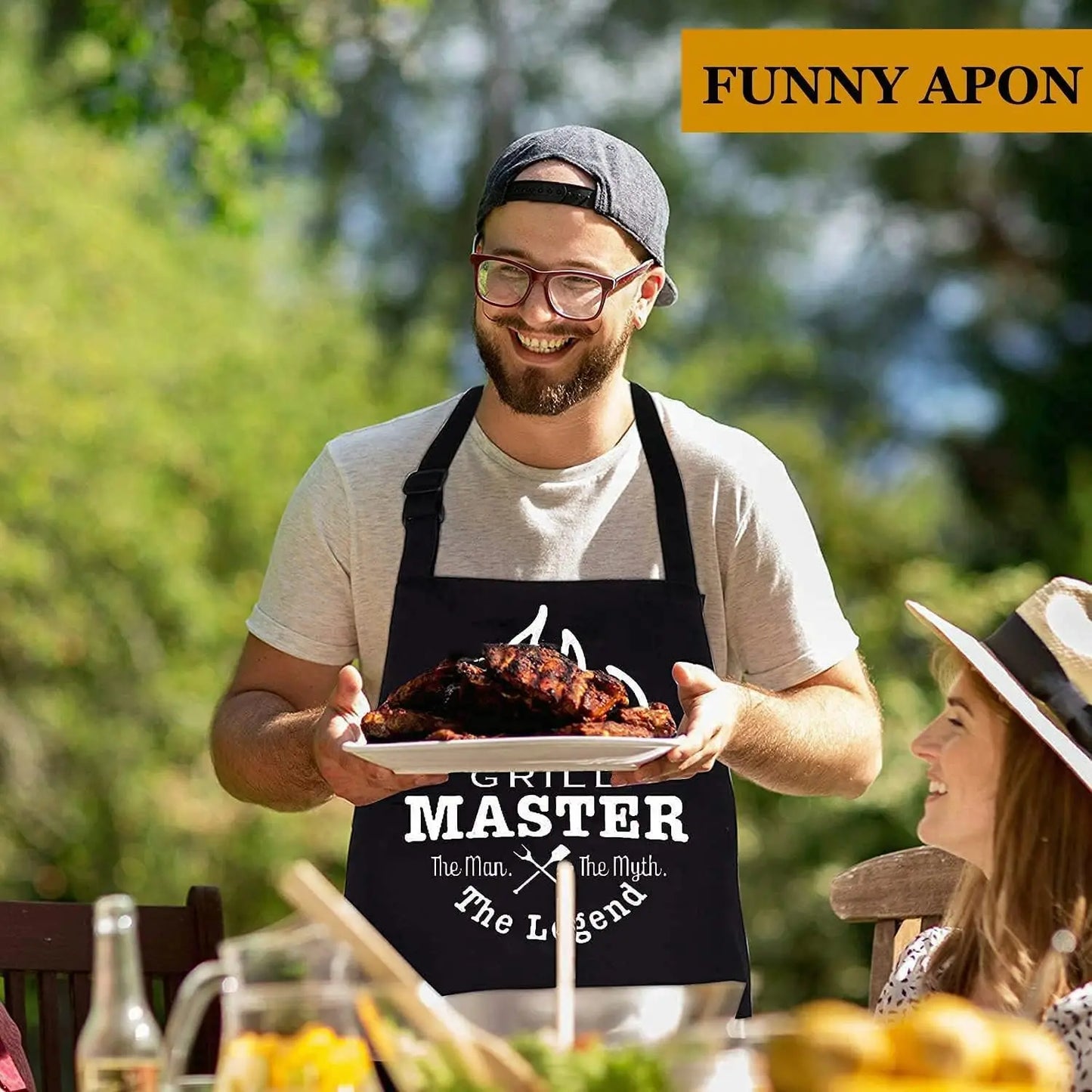 Grill Set With Apron BBQ Accessories Outdoor Grilling Kit