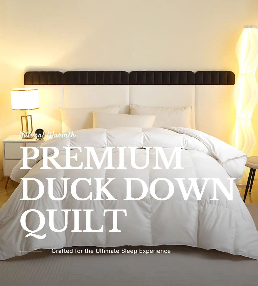 EasYum Duck Feather Quilted Comforter 100 Percent Duck Feather
