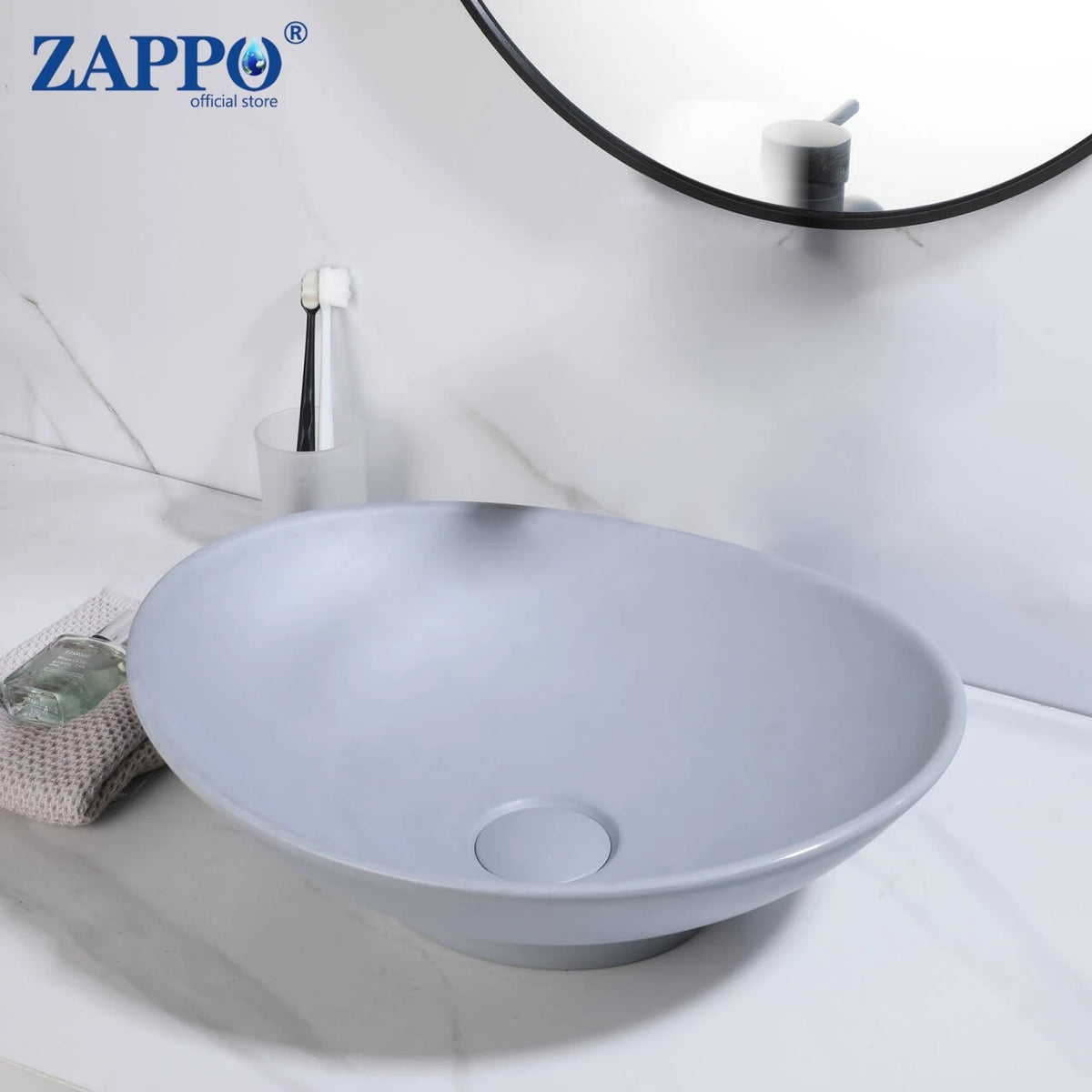 Mekkhala Rectangular Stone Resin Vessel Bathroom Sink