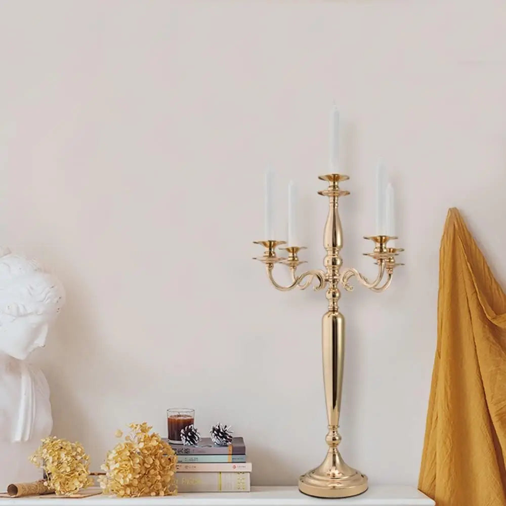 VINCIGANT 4 Piece 5 Arm Candelabra Candle Holder Table Centerpieces