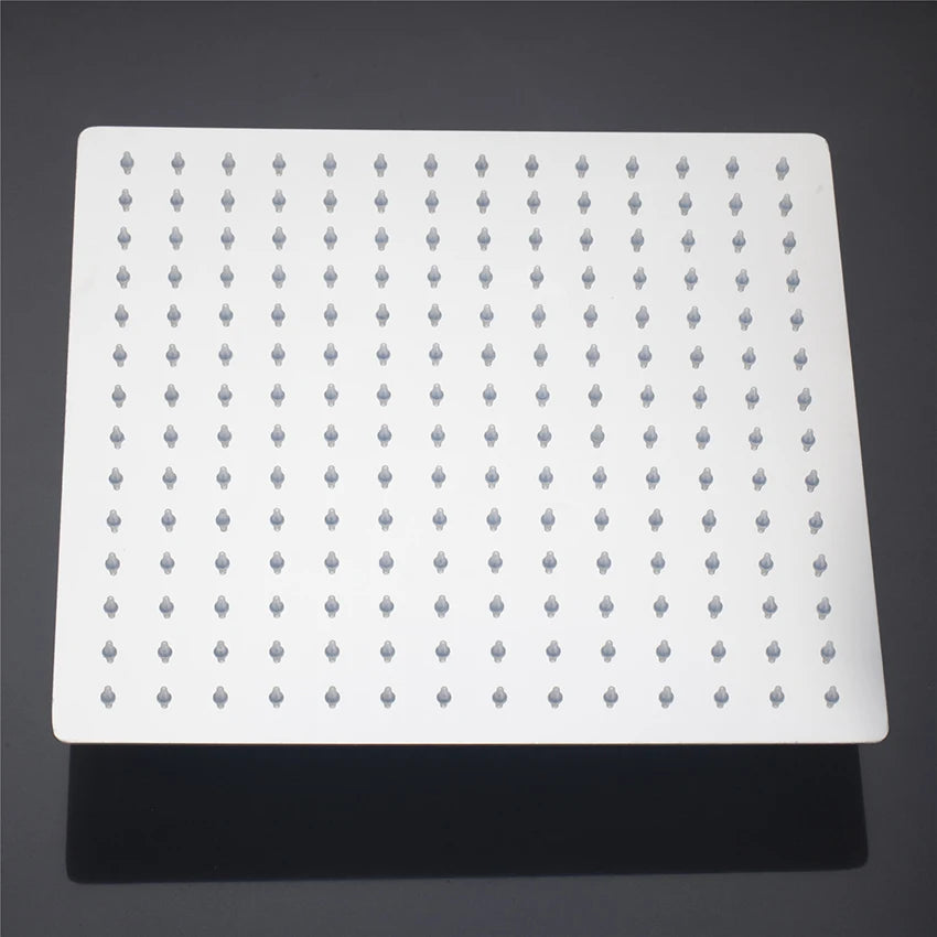 MEKKHALA Rainfall Shower Head Square Stainless Steel High Pressure