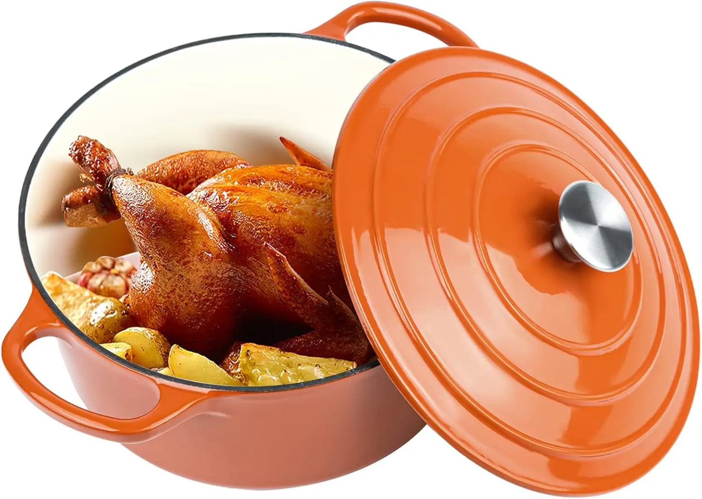 XIUWO Enameled Cast Iron Dutch Oven With Lid Nonstick For Bread Baking