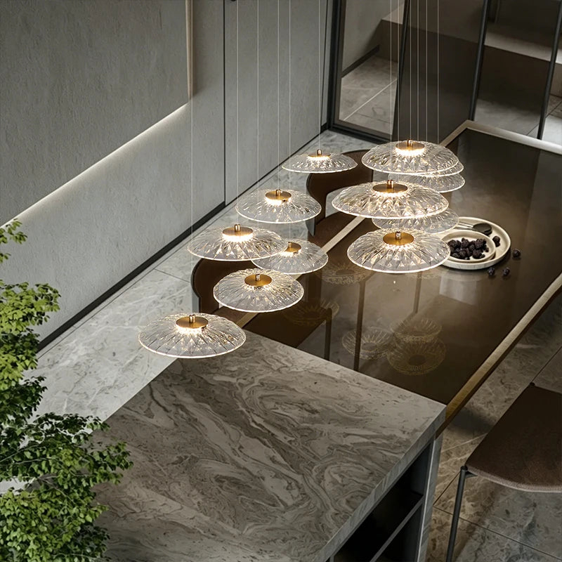 Yingxuan Modern Glass Pendant Light For Dining Room