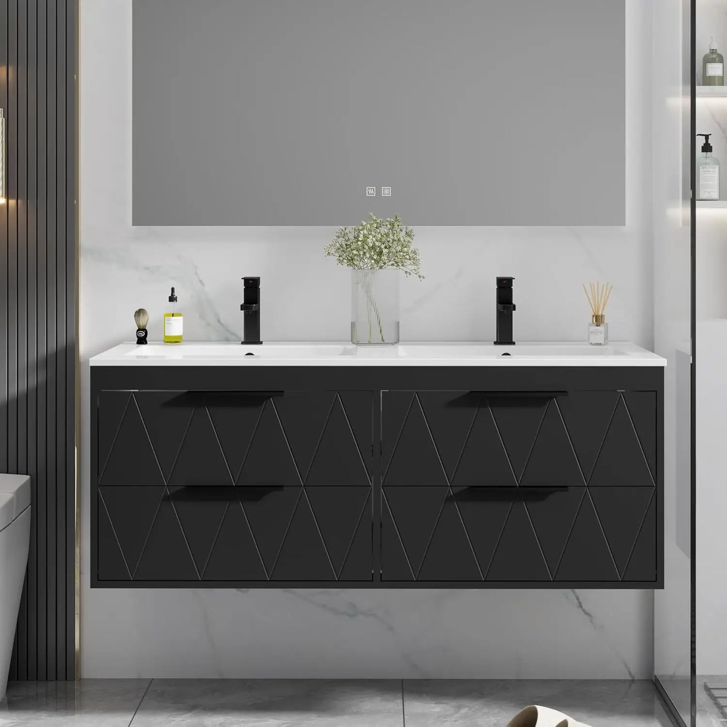 XIAOLANG Wall Mounted Floating Bathroom Vanity With Sink Soft Close