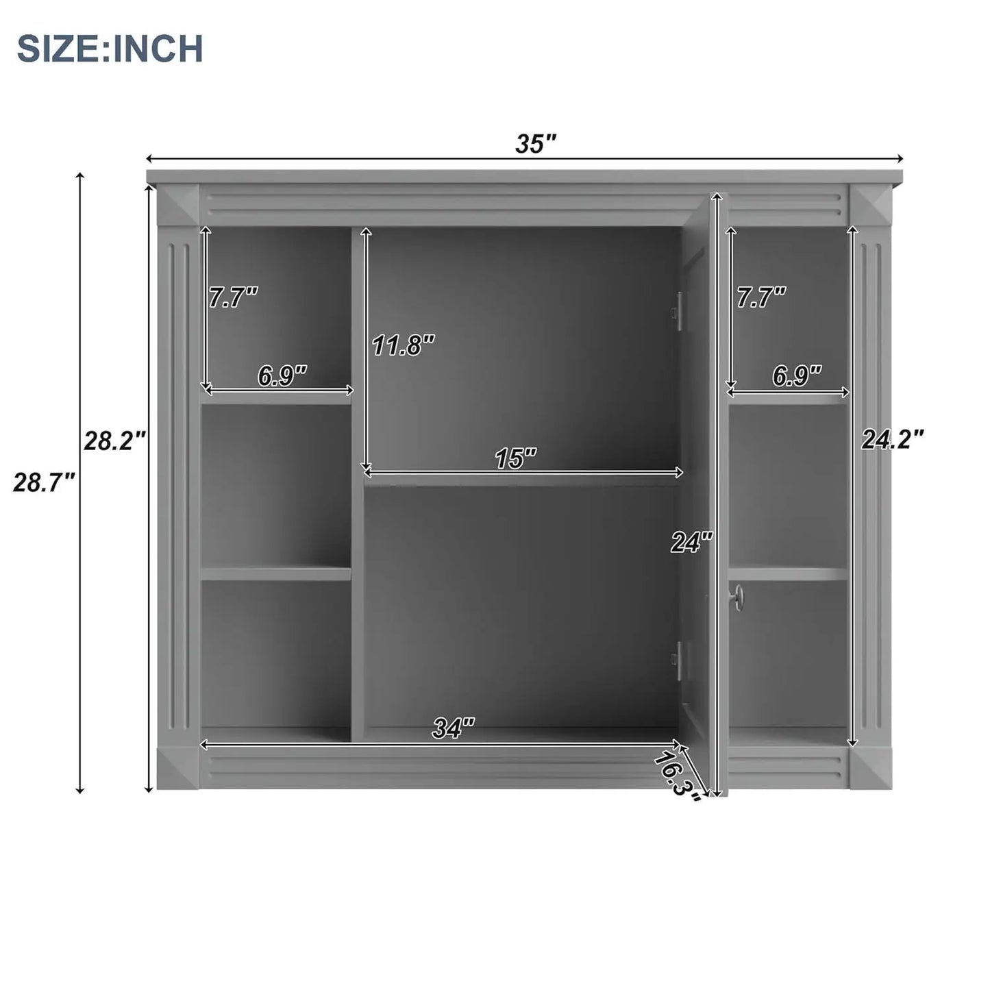 Modern Bathroom Vanity With Mirror Cabinet And Soft Closing Doors