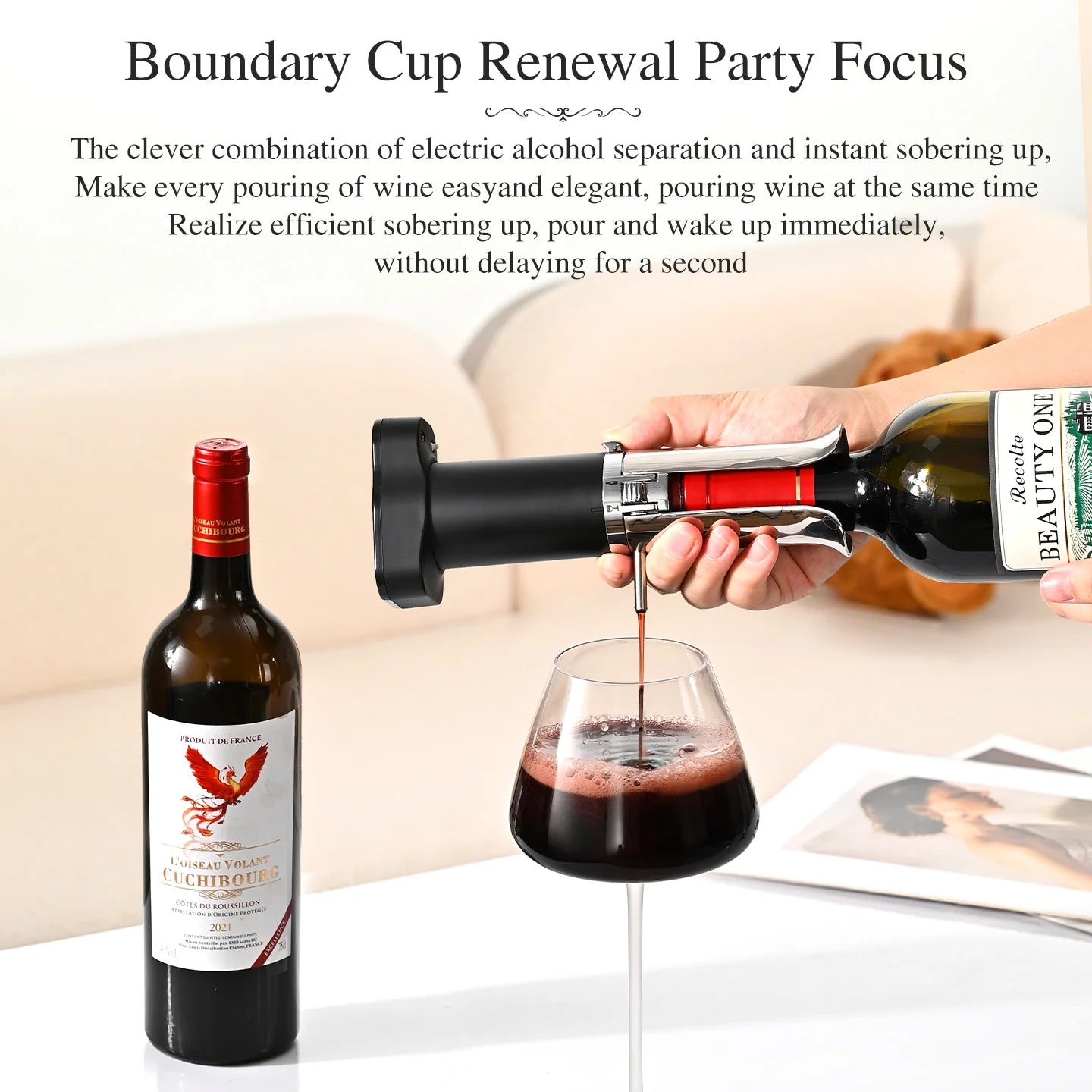 Jisite Electric Wine Aerator With Vacuum Seal Pourer