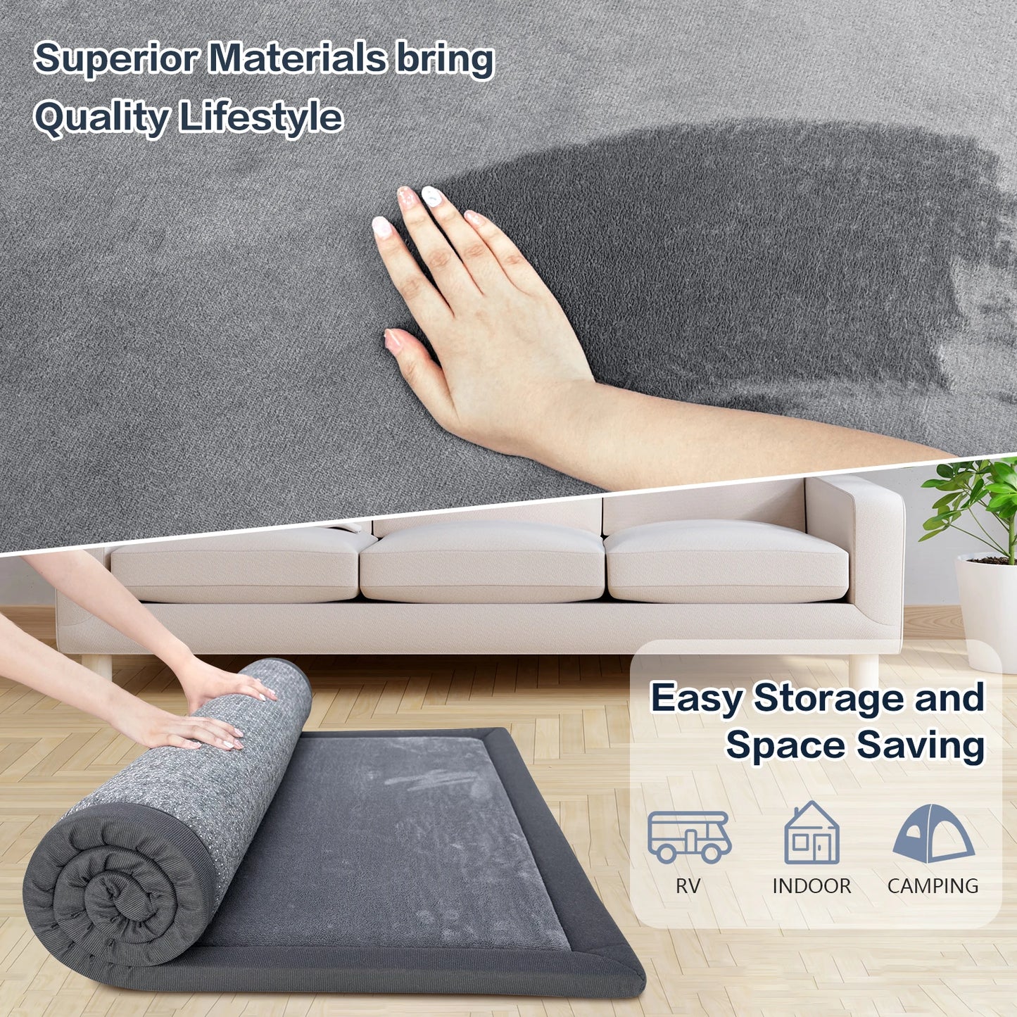 PaPaMat Memory Foam Playpen Mat Carpet With Non Slip Bottom