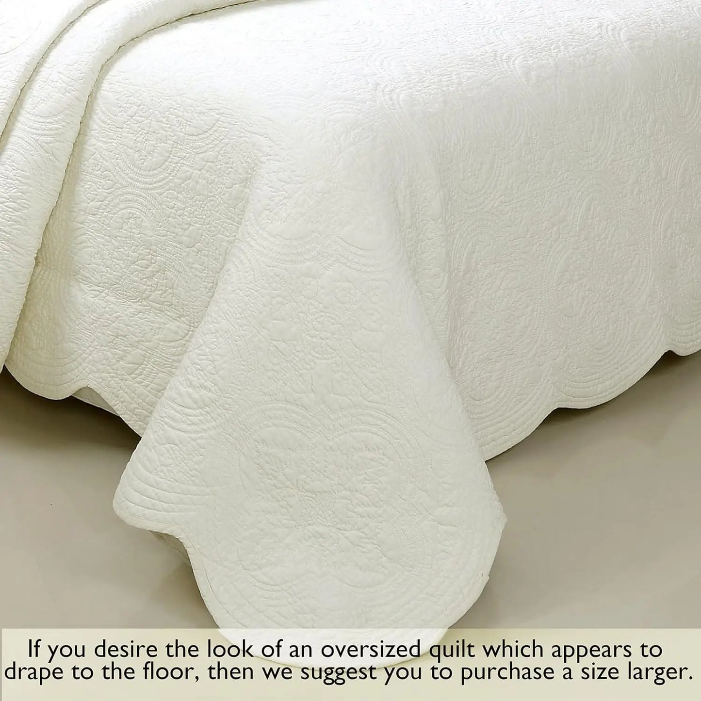 100 Percent Cotton Medallion Matelasse Quilt Set Reversible Bedspread