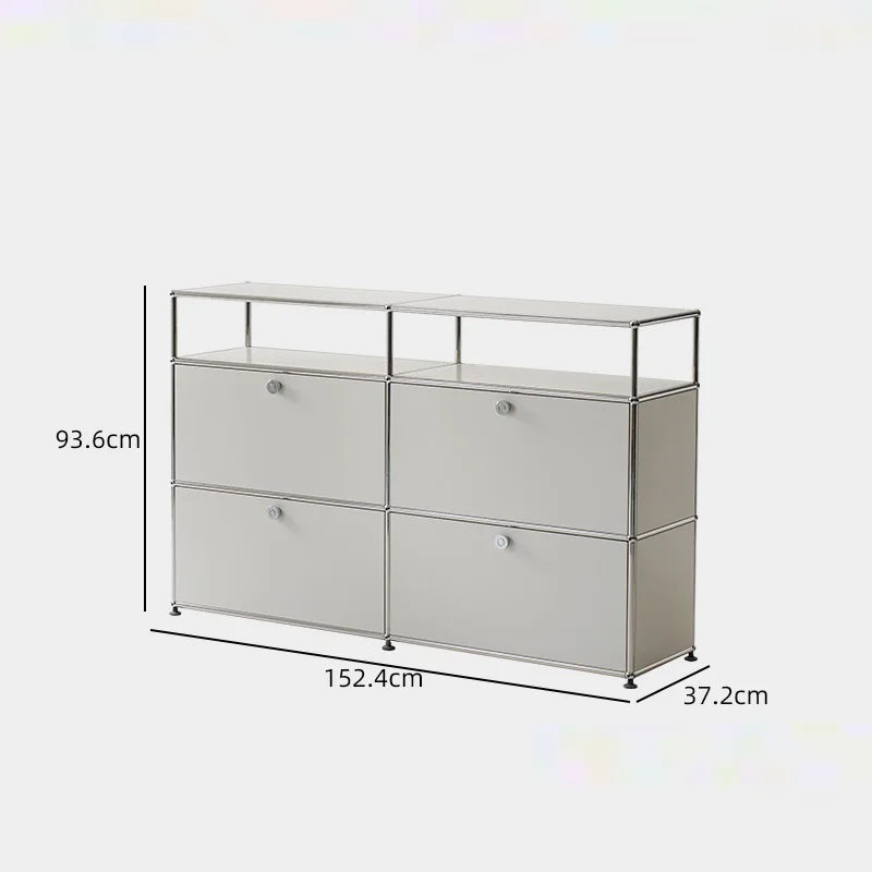 Bigcityfur Tv Stand Storage Cabinet Corner Unit Stainless Steel