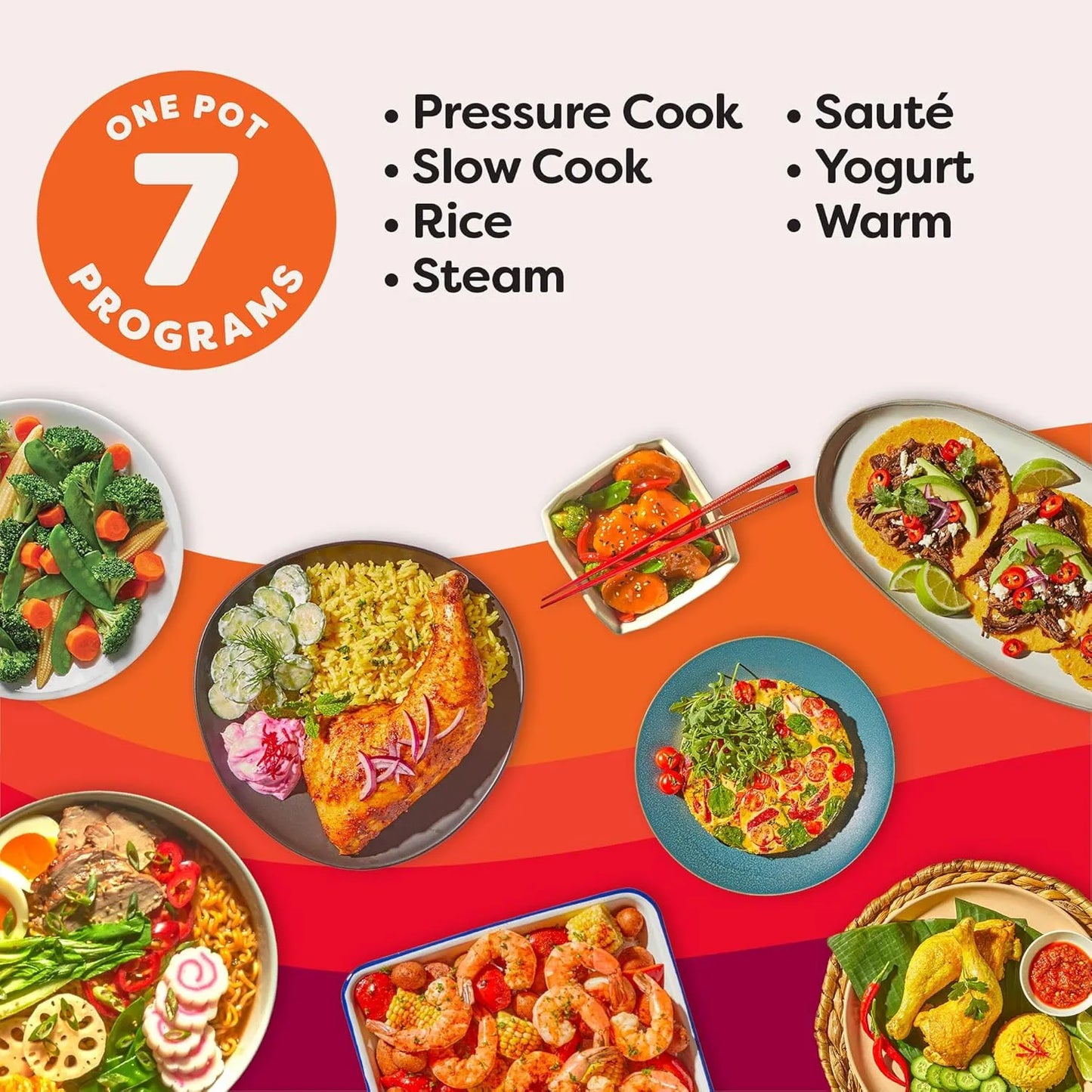 RIO Mini 7-In-1 Pressure Cooker Slow Cook Saute Rice