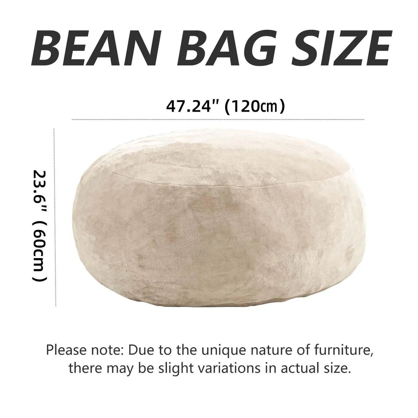 Memory Foam Bean Bag Chair With Soft Microfiber Cover