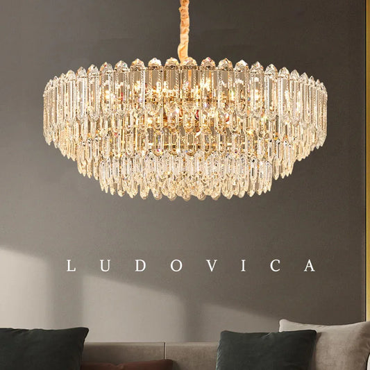 Modern LED Ceiling Pendant Light For Living Room Crystal Chandelier