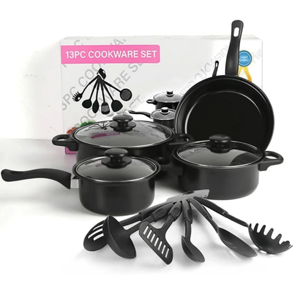 COBASPORT Nonstick Pots And Pans Set For Induction Cooktop