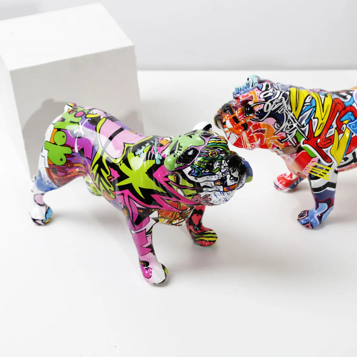 FLYuechun Ranan Resin Bulldog Ornament Home Decor Modern Crafts