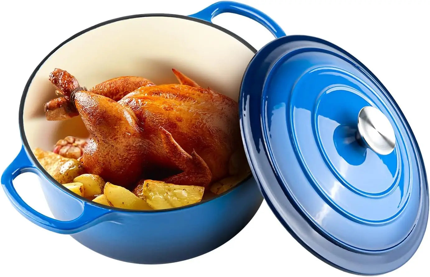 XIUWO Enameled Cast Iron Dutch Oven With Lid Nonstick For Bread Baking