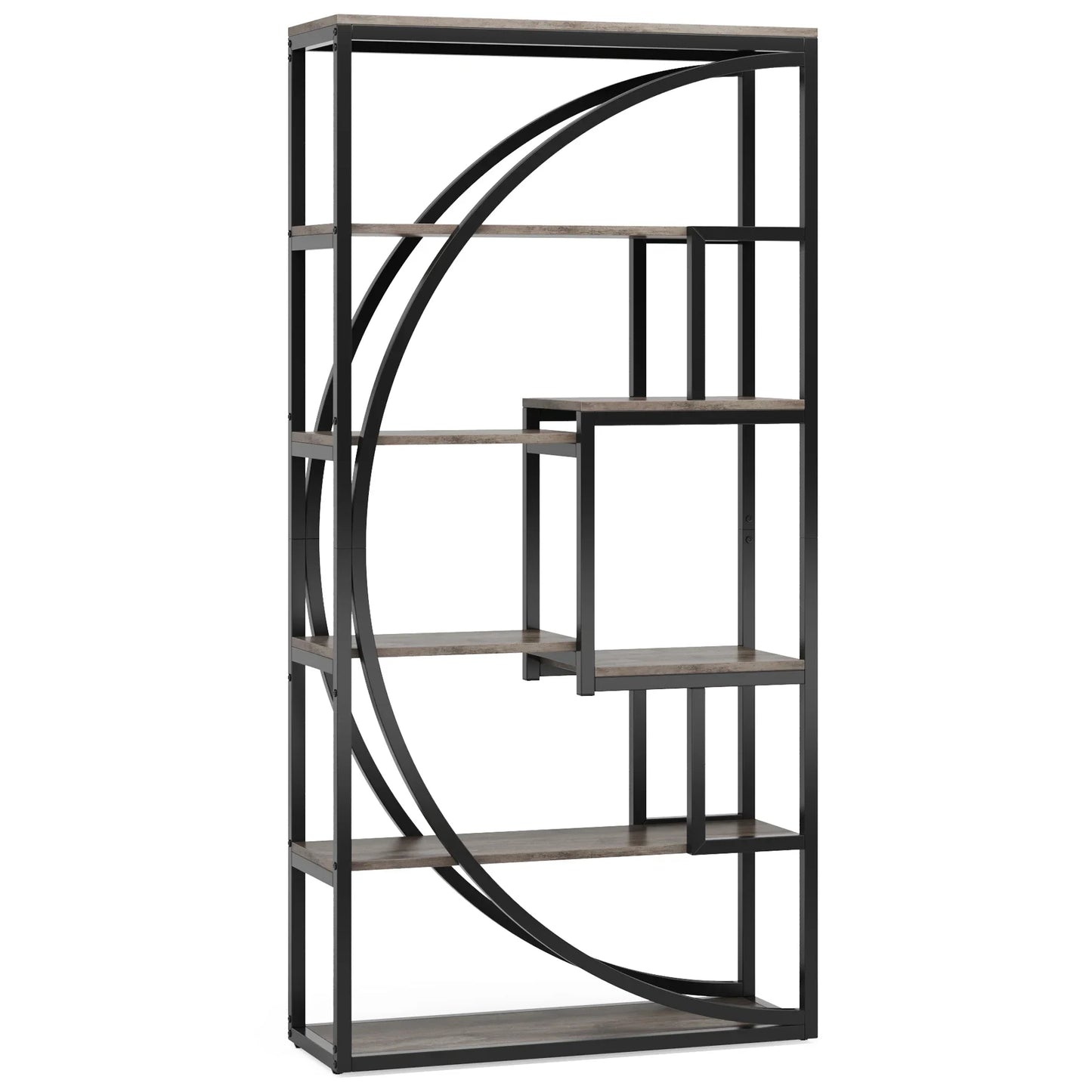 Tribesigns Industrial Five Tier Etagere Bookcase Storage