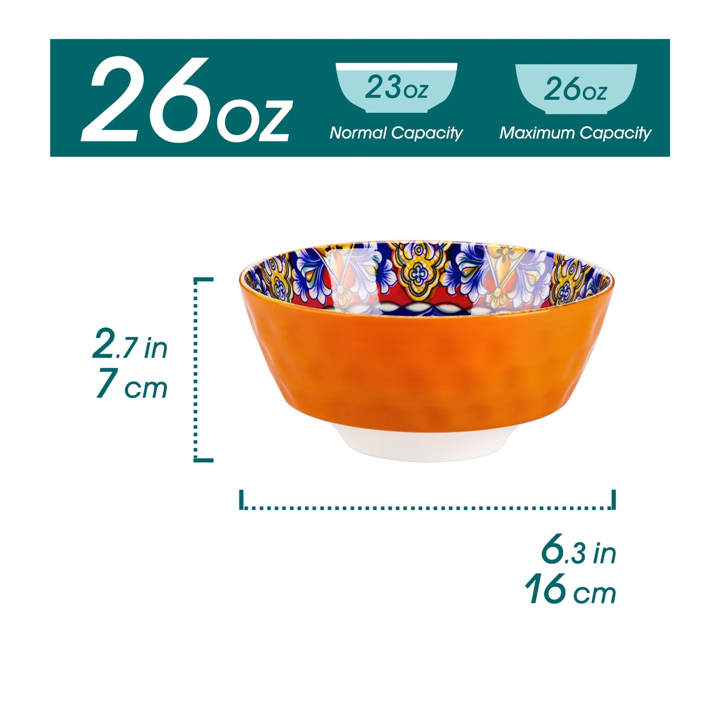 MALACASA Ceramic Soup Bowls Set Dishwasher Safe Cereal Soup