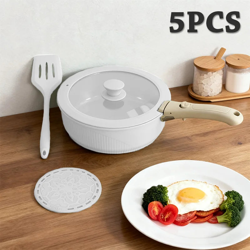 Nonstick Pots And Pans Set With Detachable Handles Induction RV Oven Safe