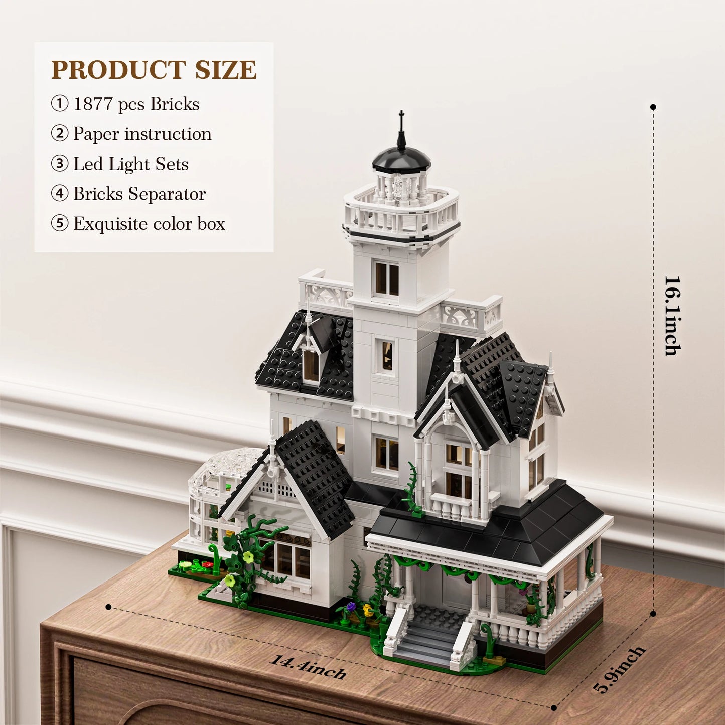 Owens House Victorian Building Set With LED Light Home Decor