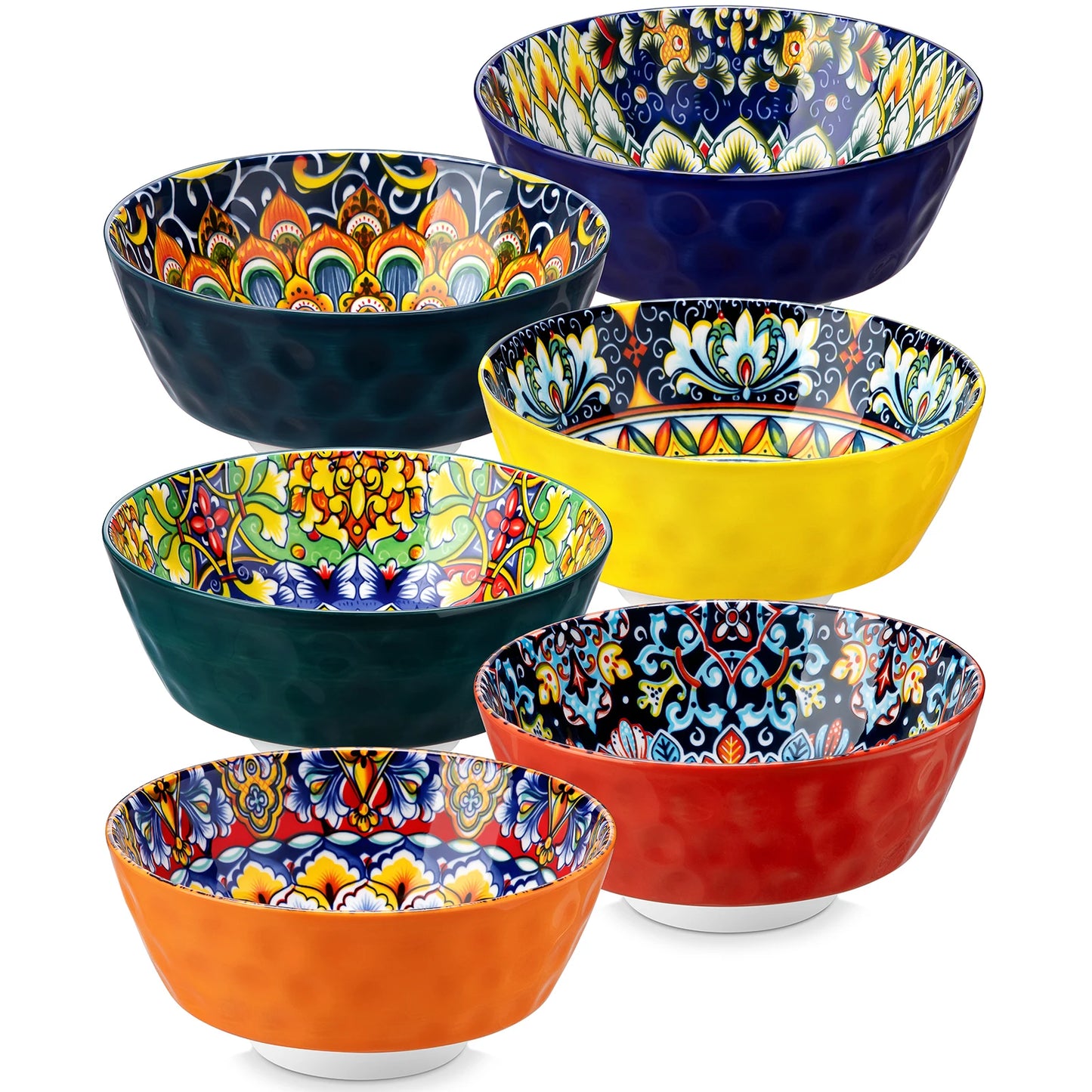 MALACASA Ceramic Soup Bowls Set Dishwasher Safe Cereal Soup