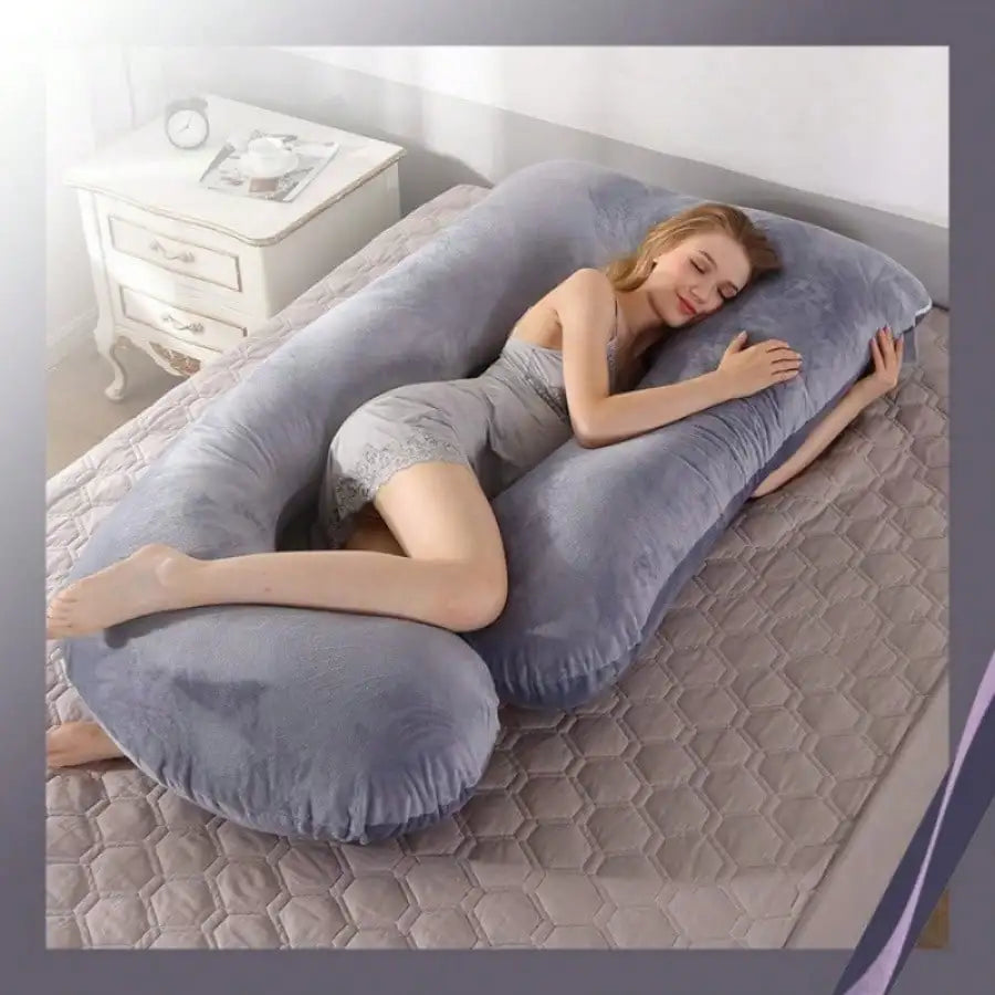 U Shaped Full Body Pillow For Adults With Detachable Pillowcase