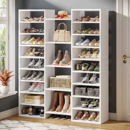 Tribesigns 14-Tier Freestanding Shoe Rack Storage Cabinet