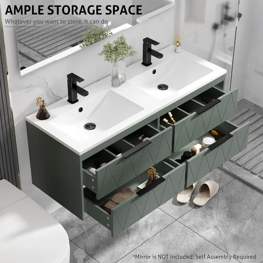 XIAOLANG Wall Mounted Floating Bathroom Vanity With Sink Soft Close