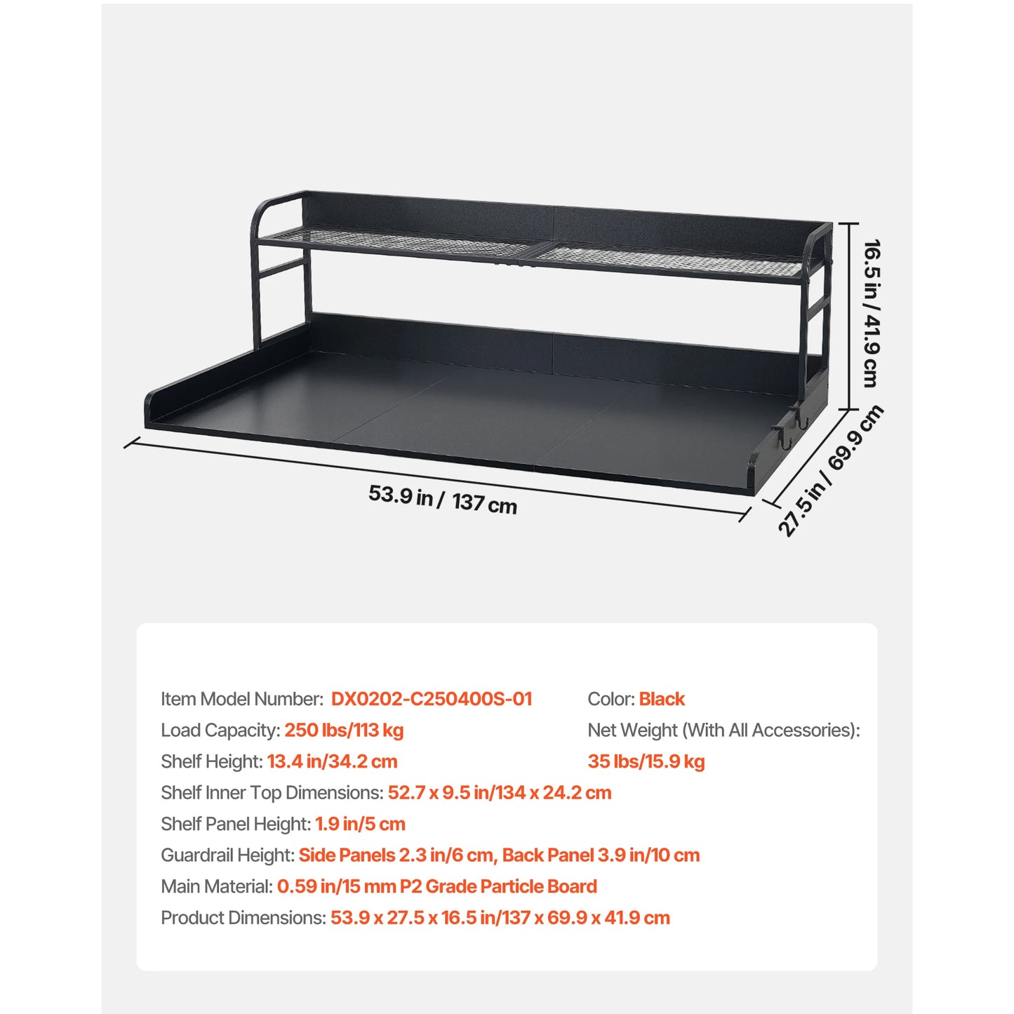 SucceBuy Washer Dryer Countertop Shelf With Drawer For Laundry Room