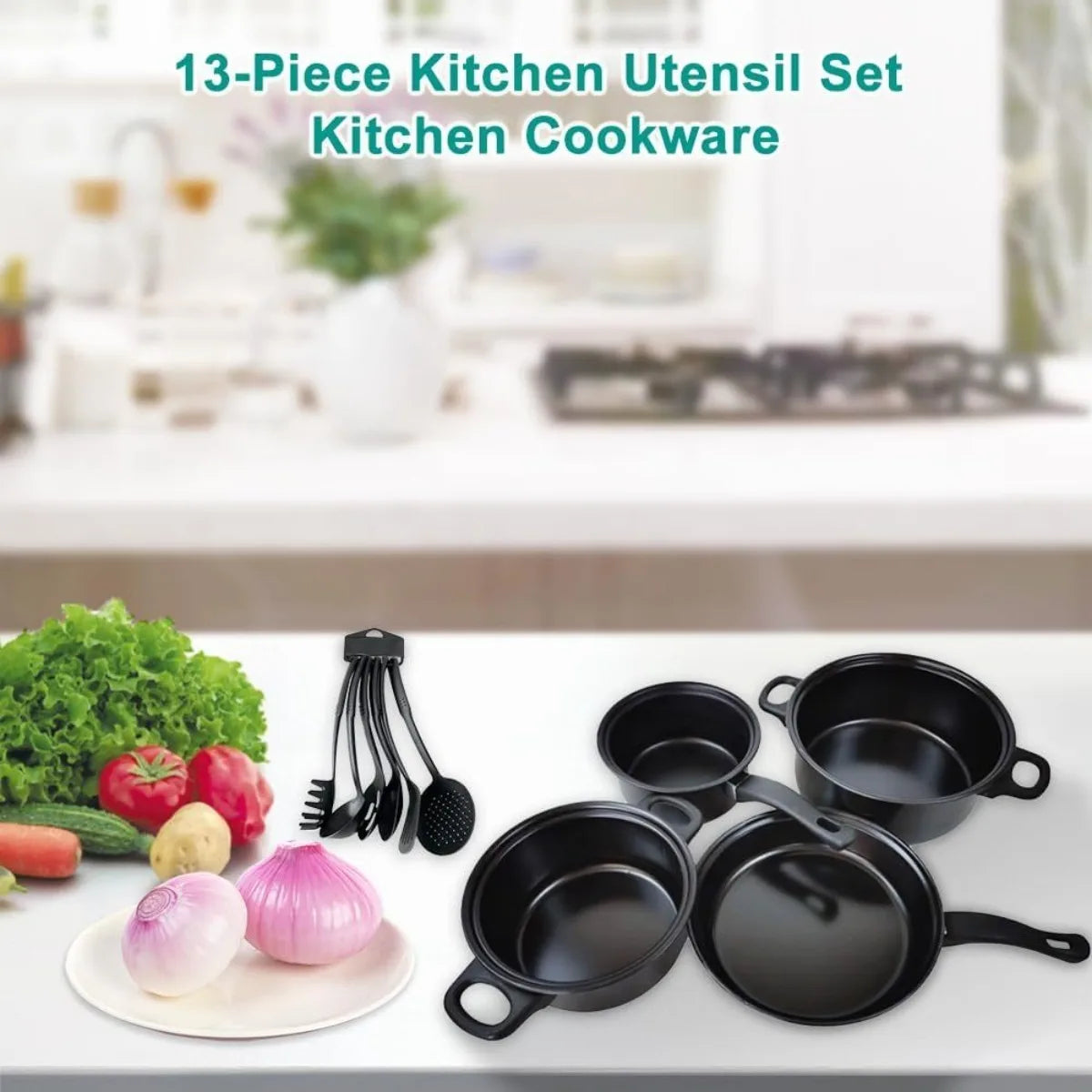 COBASPORT Nonstick Pots And Pans Set For Induction Cooktop