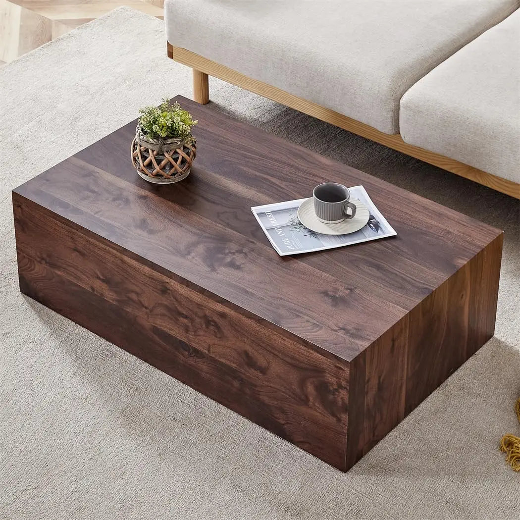 Minimalist Modern Faux Marble Coffee Table