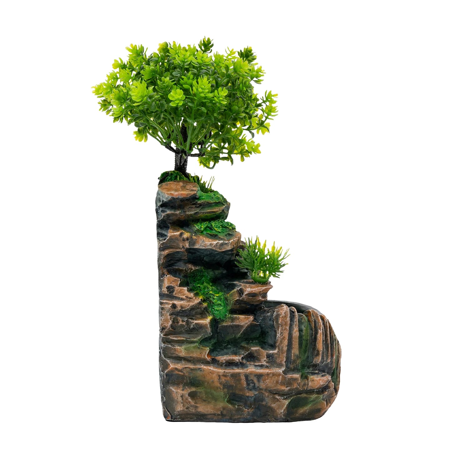 Indoor Tabletop Waterfall Fountain With Led Lights Atomizer And Pump