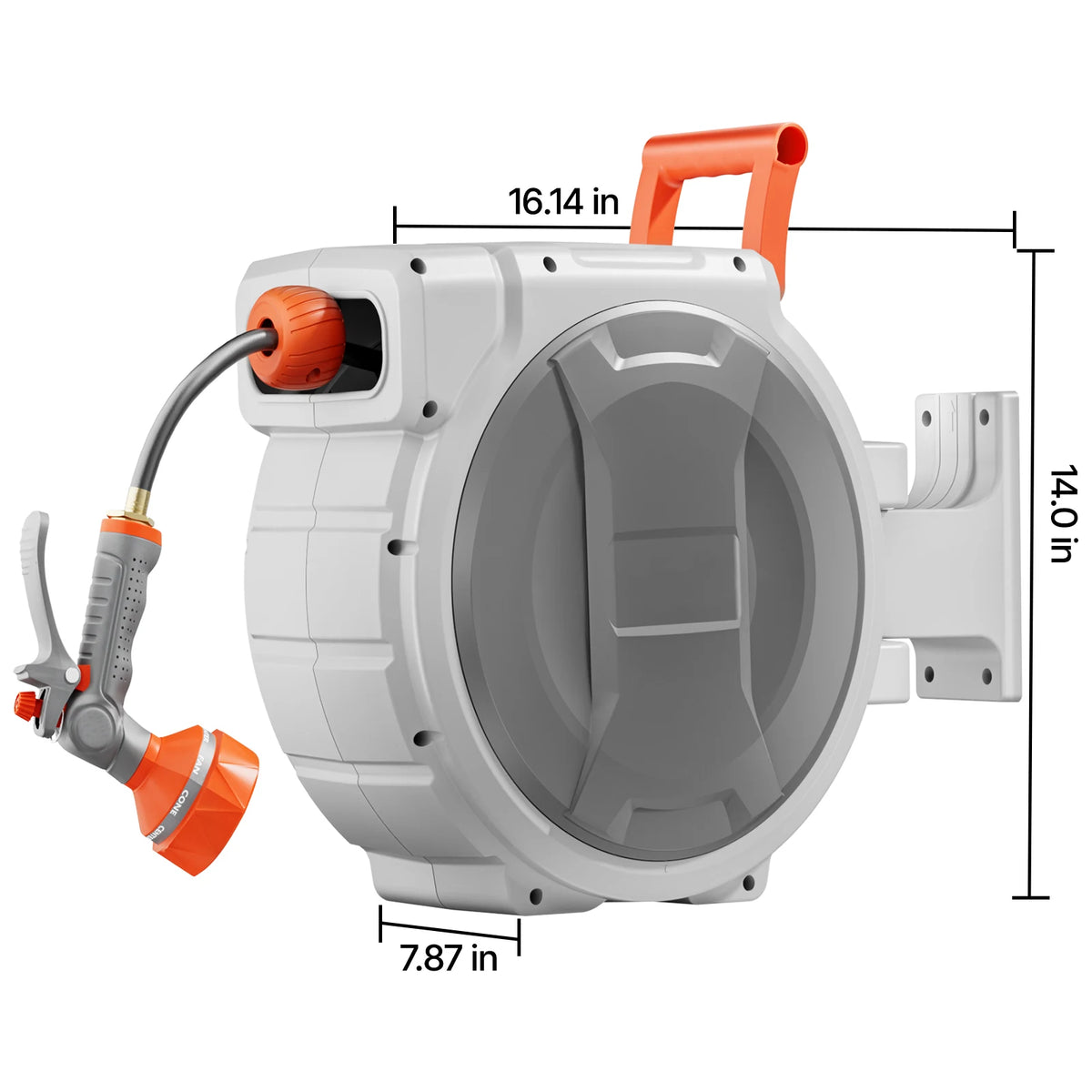 SucceBuy Heavy Duty Wall Mounted Retractable Garden Hose Reel
