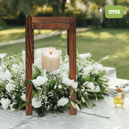 Wooden Wedding Lantern Centerpieces 12 Pcs Farmhouse Barn Decor