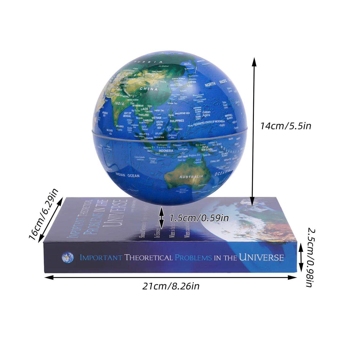 Magnetic Levitation Globe With LED Lights Floating Desk Decor