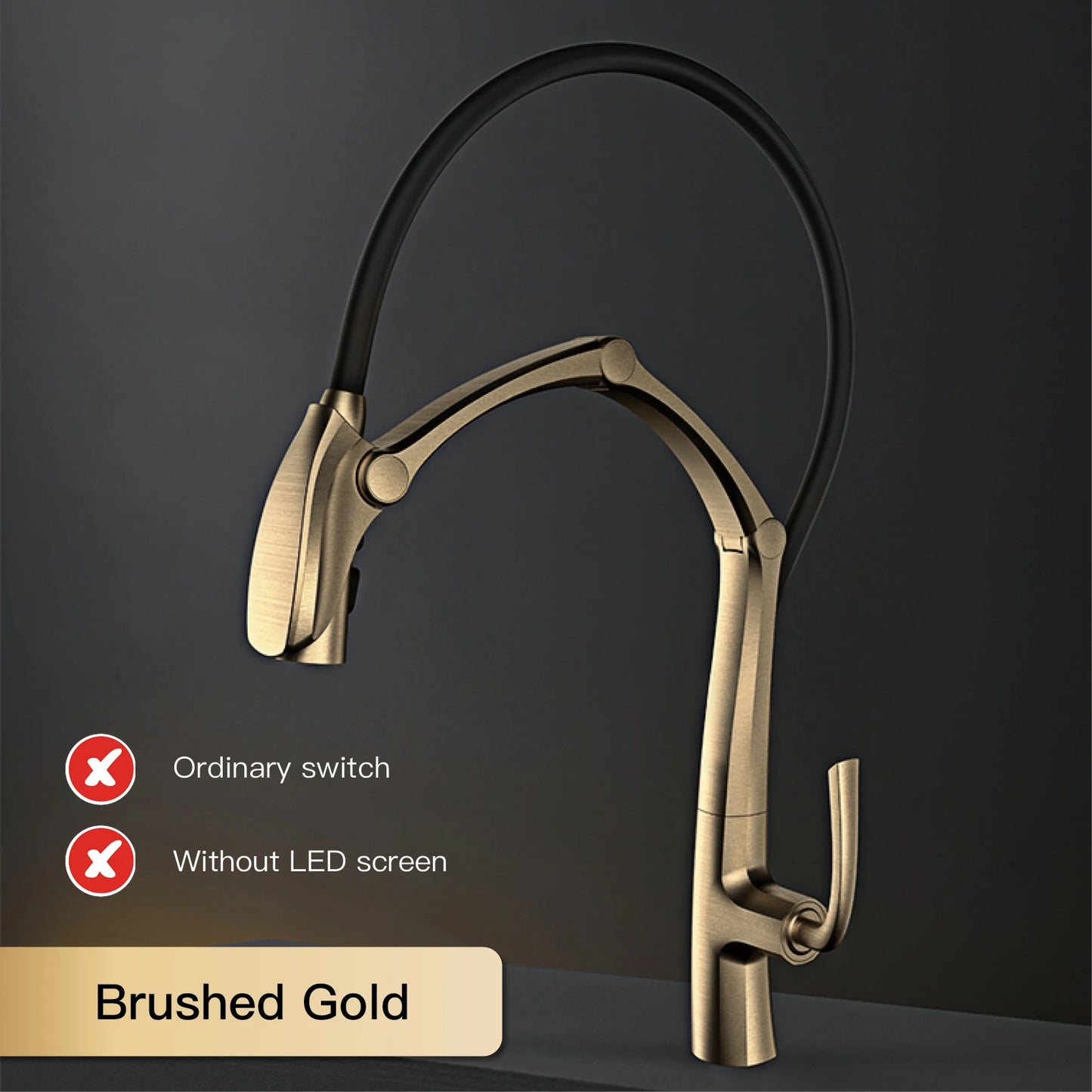 Aitana Luxury Brass Kitchen Faucet With Pullout Spray