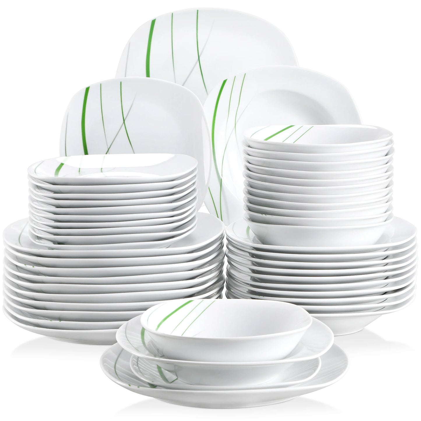 MALACASA Porcelain Dinnerware Set For Everyday Dining